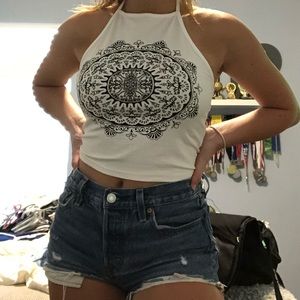 White halter top